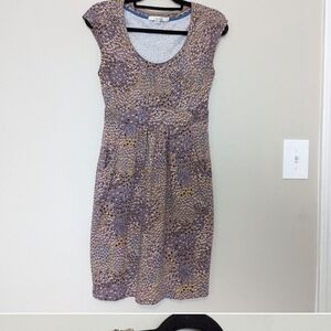 Boden Margo Purple and Gold Dress